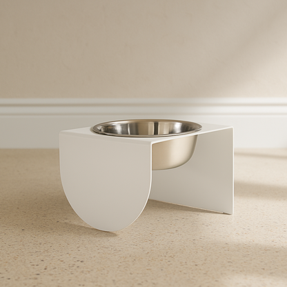 The Moss - Single Dog Bowl (Small) - White